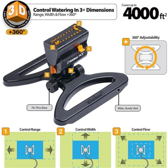 Mini Oscillator Sprinkler Bundle, Black, Yellow - Picture 3 of 6
